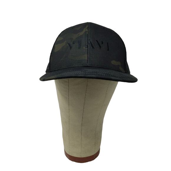 Cap America Snapback Meshback Hat Black Dark Green Camo Embroidered - Picture 1 of 12